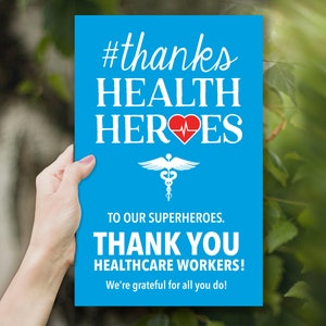 Thank You Healthcare Workers Poster: Health Heroes Print (11x17)