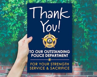 Thank You Police Department Poster: Appreciation Gift (11x17)