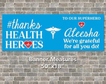 Custom Thank You Healthcare Workers Banner, Support for Health Heroes on the Frontlines