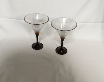 Tupperware Acrylic Sheerly Elegant  Martini Cocktail Dessert Glasses Stemware Glasses  RV Patio Camping Outdoor Set Of 2 5157