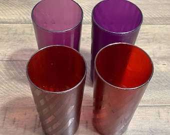 Tupperware Celebration  Tumbler Embossed  Stackable  G Nesting Set Of 4 Acrylic 14 oz 400 ml Replacement Camping Outdoor Patio Pool