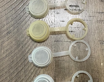 Vintage Tupperware Keep Kaps Bottle Caps - Set Of 4  1960s - Ring Caps Soda Bottle Topper , Beer Bottle