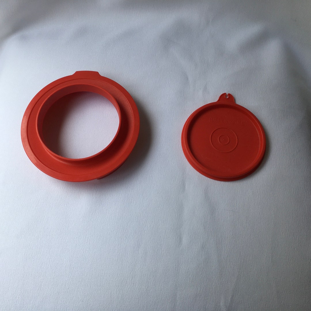 Tupperware Replacement Splash Guard Ring & Lid Red for Mixnstor 5 Cup