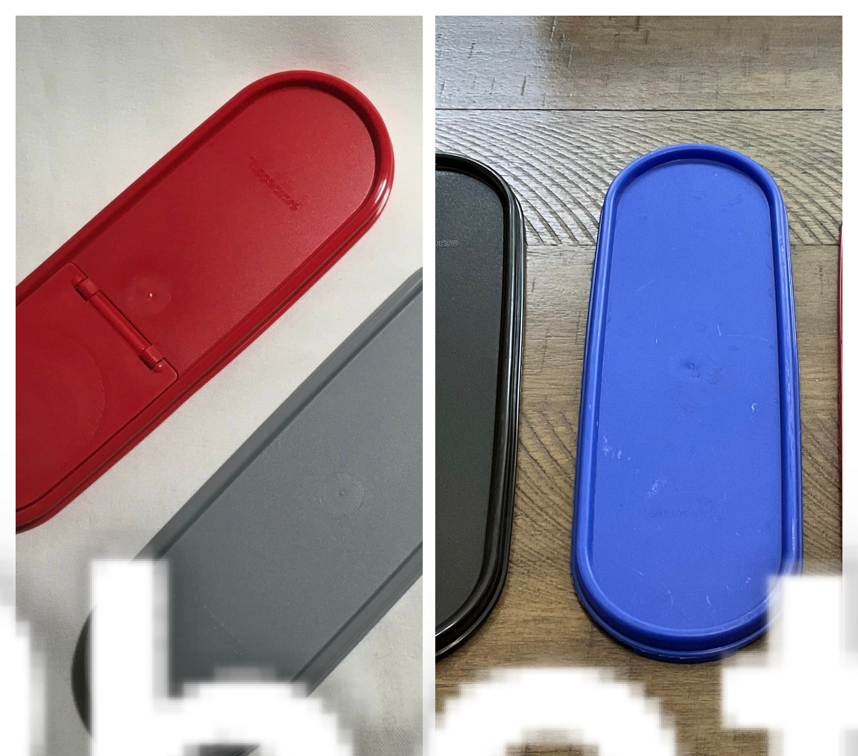 Tupperware Modular Mate Super Oval Replacement Lid Red Grey Black