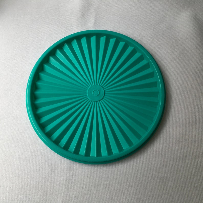 Vintage Tupperware Canister Seal Lid 1205 8 Green Turquoise Etsy