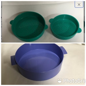 Tupperware Ovale Ou Legumier Micro Onde Marron Avec Couvercle Et Passoire