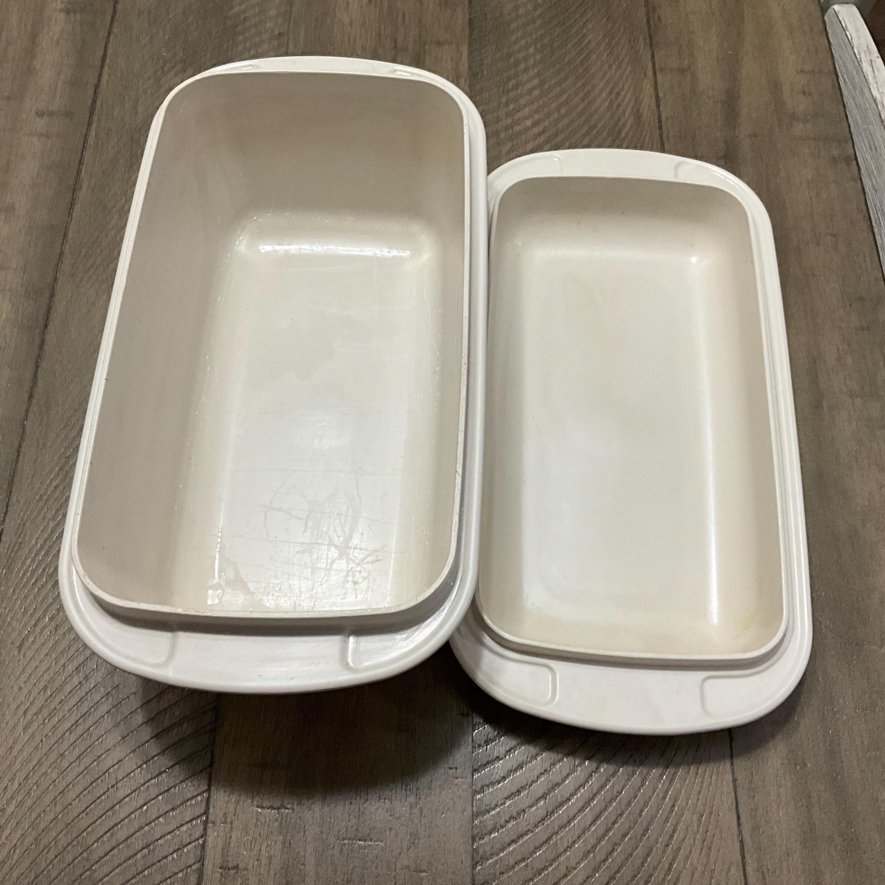 Vintage Tupperware Ultra 21 Ovenware Set of 2 2 Qt Loaf Pan