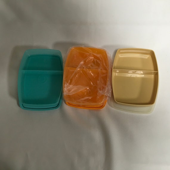 Tupperware Slim Packette Container Divided Lunch Snack Etsy