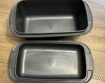 Juego de 2 moldes para horno Tupperware Ultra Pro Vintage de 2 cuartos de galón (1745-1746)