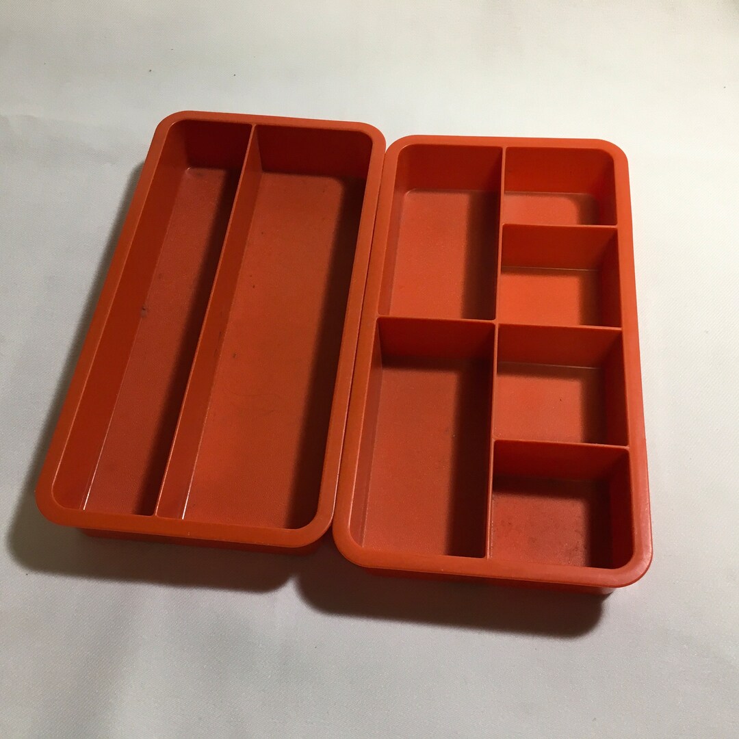 Tupperware Tuppercraft Hobby Organizer Tray 1422 1423 Orange