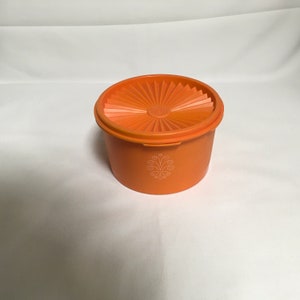 Tupperware Servalier Kanister 4 Tassen Kaffee Tee Snacks Backen 1298 810 Orange Starburst Sunburst Instant Seal