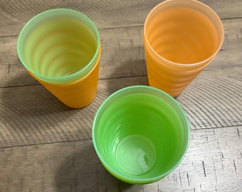 Tupperware  Impressions  Tumbler Set Of 7 500 ml 16 oz 3515  Nesting Stackable Pastel Colors