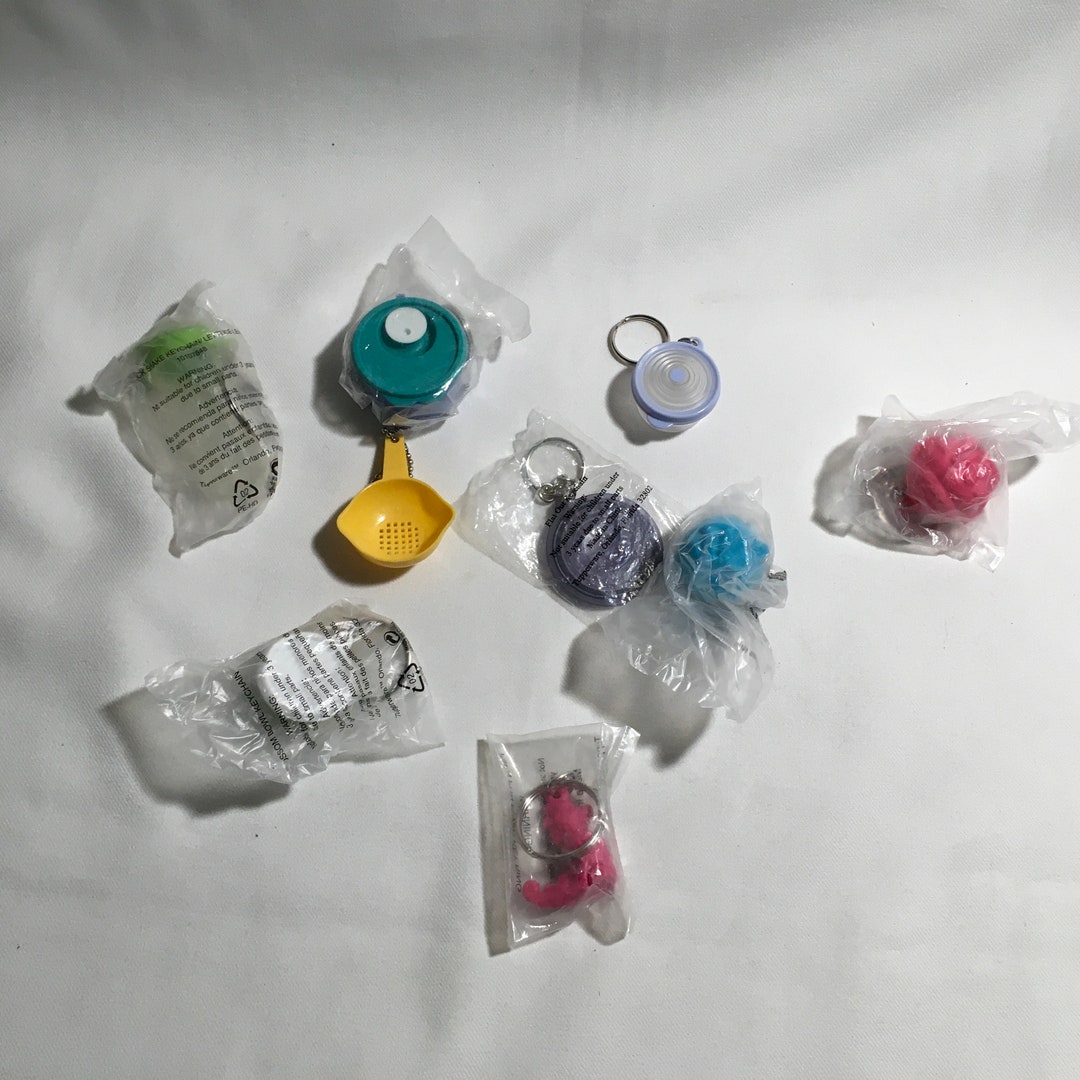 Tupperware Miniatures Keychain Keyring Colander Quick Shake Etsy