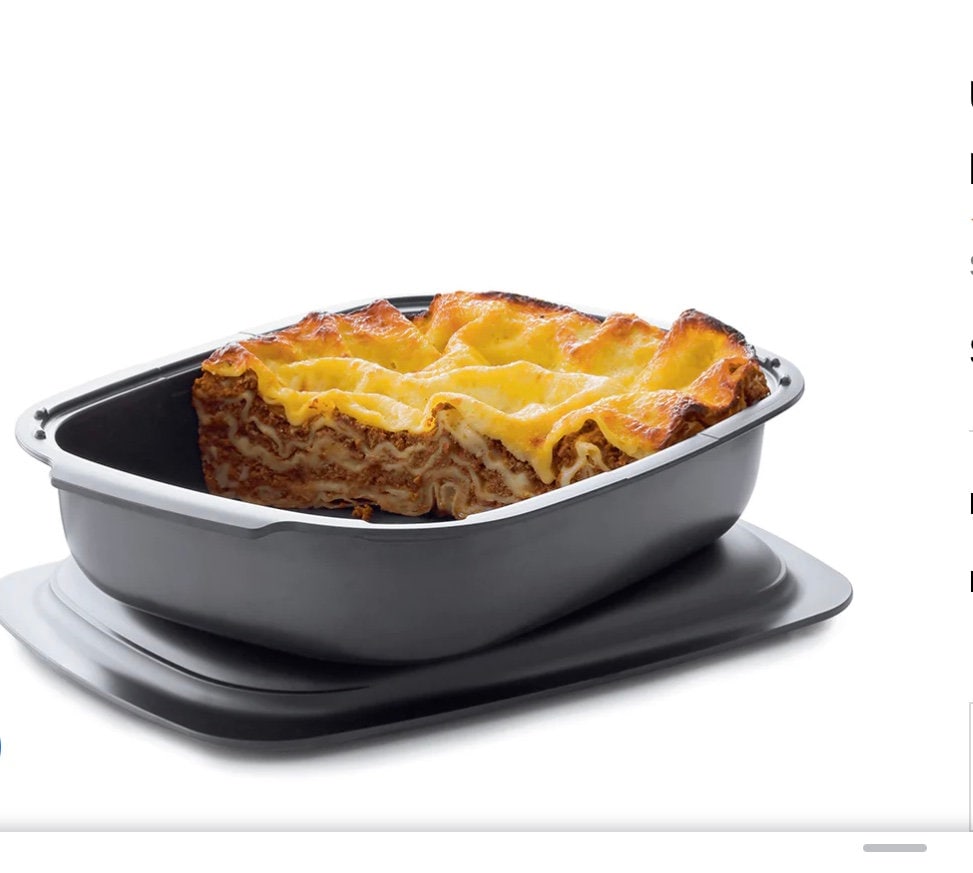 Tupperware Ultrapro Ultra Pro Qt Lasagna Pan With Cover Black