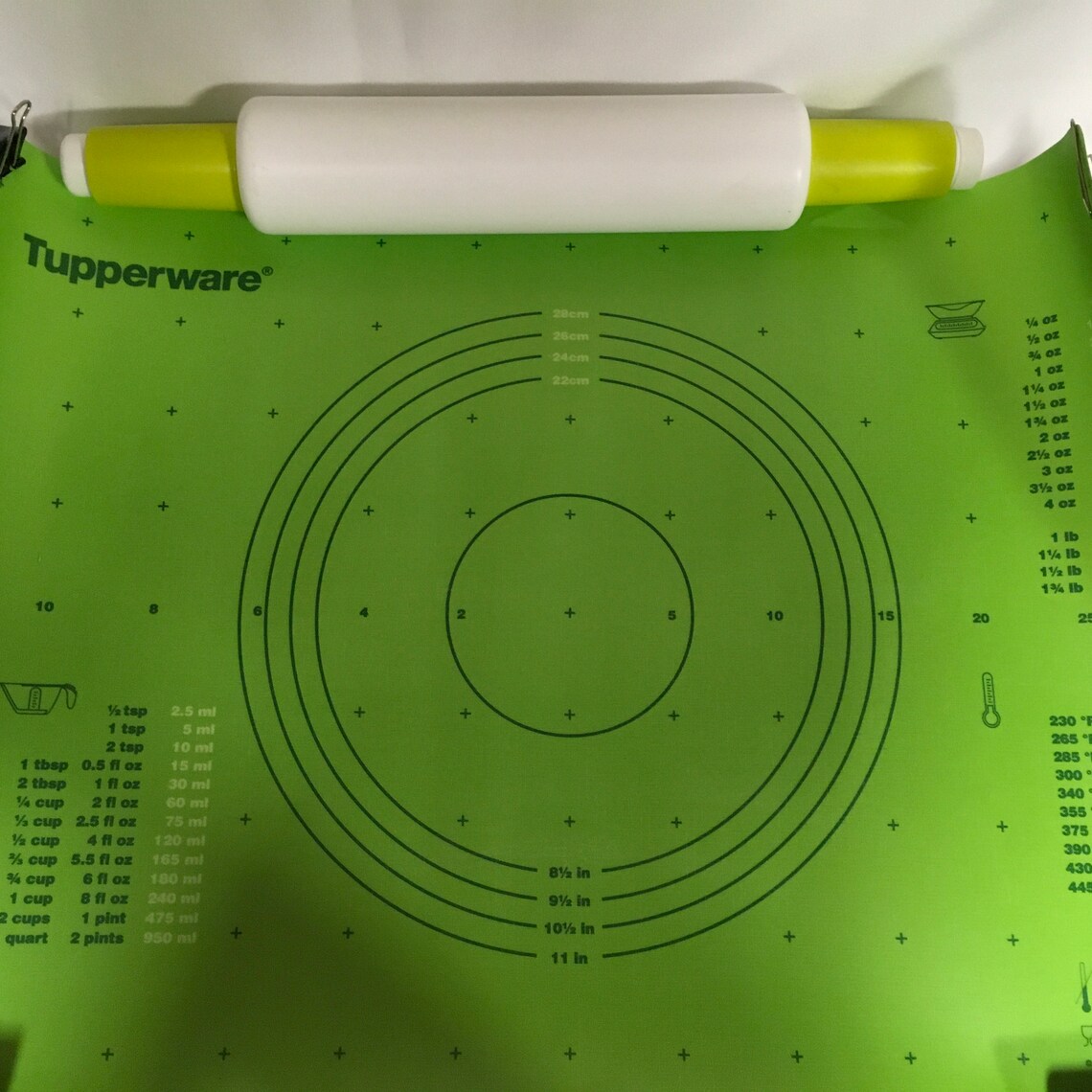 Tupperware Pastry Baking Sheet Mat Rolling Pin Fill And Etsy