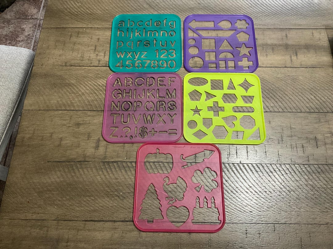 Tupperware Tuppertoys Stencils Letters Shapes Christmas Tree Rocket ...