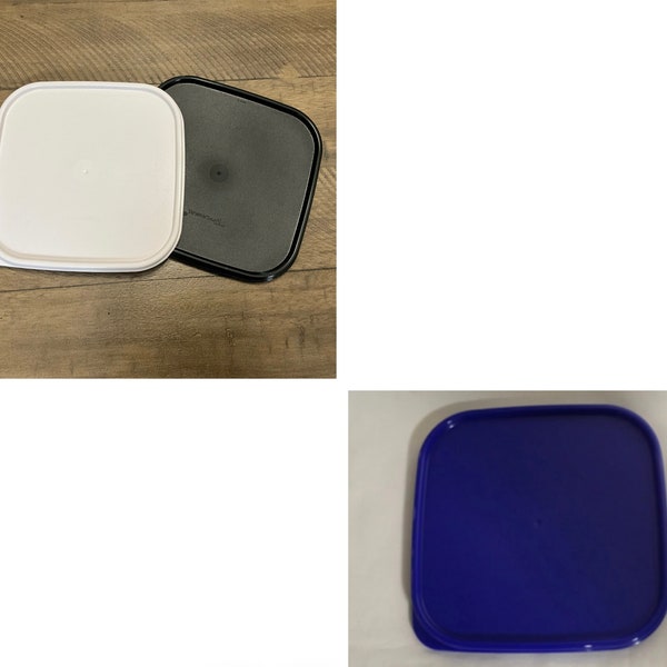 Tupperware Replacement Seal Lid Modular Mate  1623 Square Black White Or Blue Fits Base  1619 1620 1621 1622 You Pick