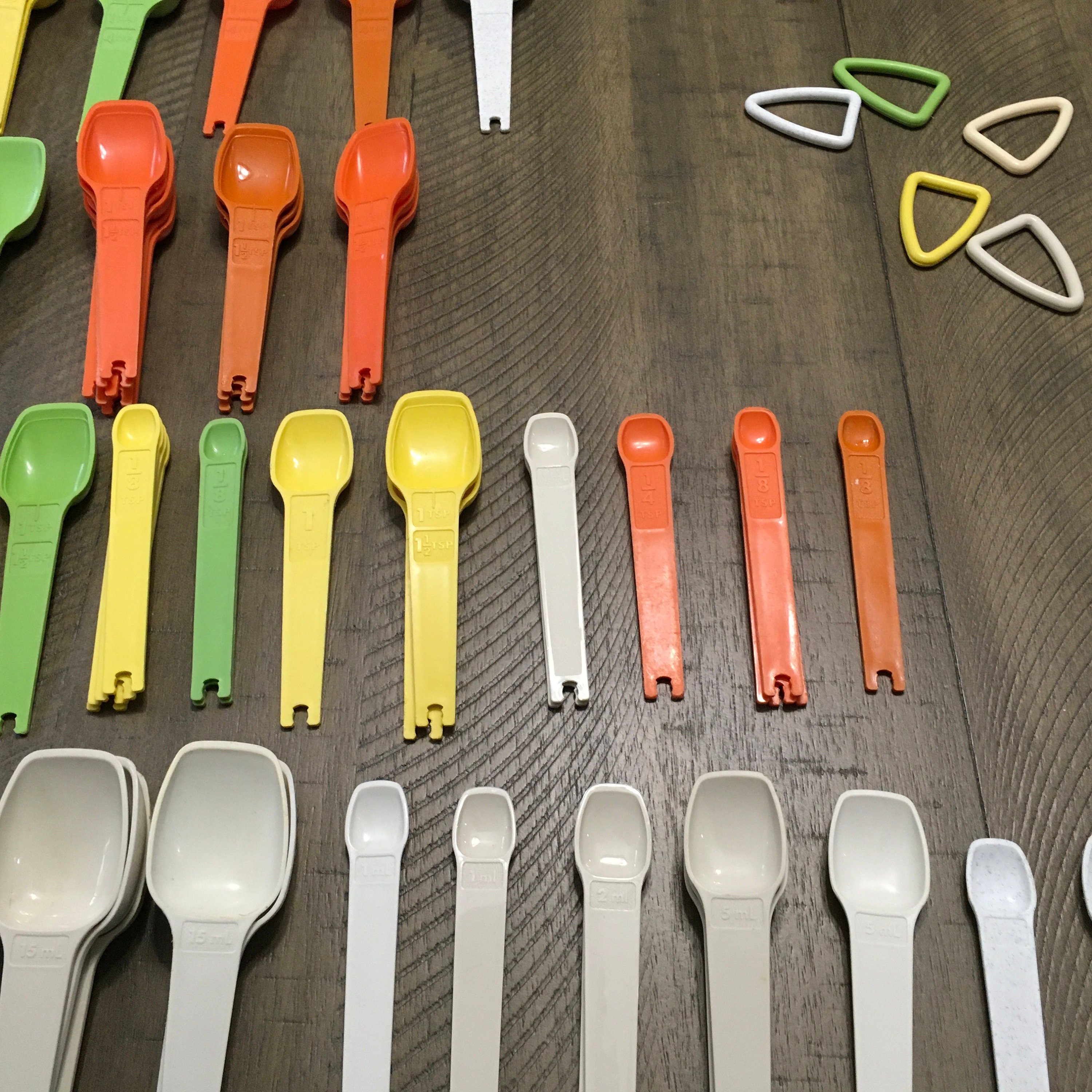 Vintage Tupperware Measuring Spoons Plastic Tupper Ware Measuring
