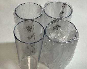 Tupperware Sheerly Clearly Elegant   Acrylic  14 oz  400 ml   Tumblers Set Of 4 Patio Picnic Pool Outdoor 8520