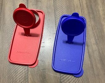 Tupperware  Cereal Storer Stor N Pour Flip Top  Lid Seal  Red Or Blue 7882 471 Fits 469 Container Base You Pick