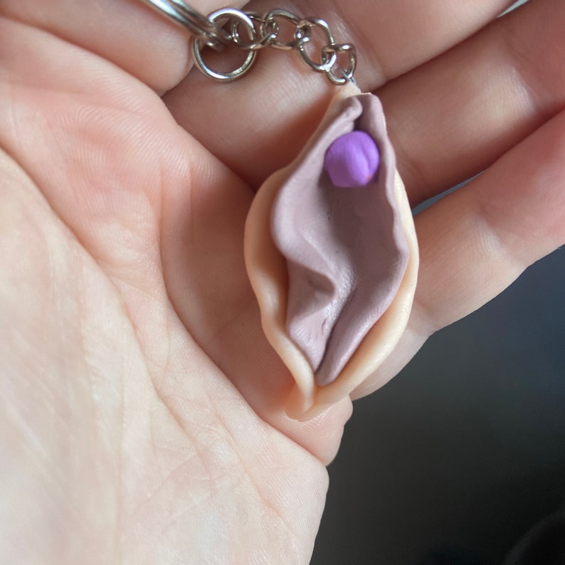 Different Colours Available! Handmade Vulva Keychain