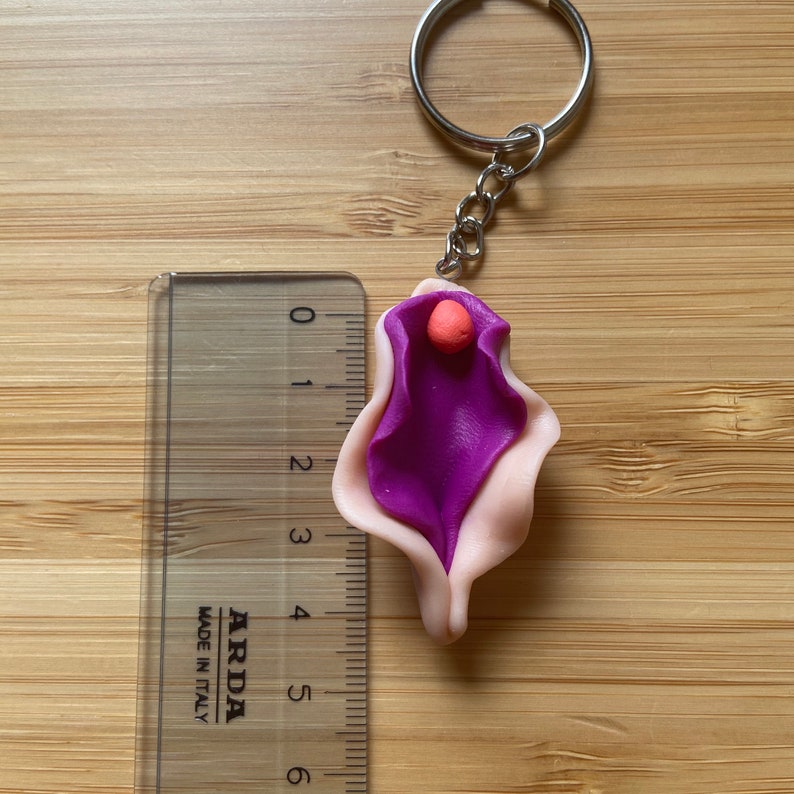 Different Colours Available! Handmade Vulva Keychain