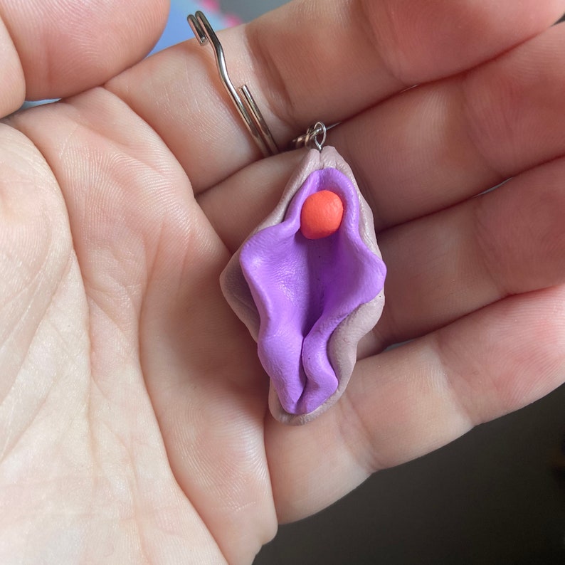 Different Colours Available! Handmade Vulva Keychain