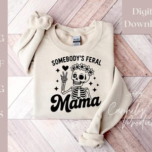 Wilde Mama SVG | Digitaler Download T-Shirt Design | Wilden Ausschnitt Datei für Cricut | Skelett Mama