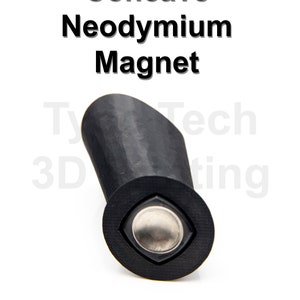 May include: A strong custom concave neodymium magnet with a black plastic housing and a silver metal disc. The magnet is designed for a strong hold and smooth action.