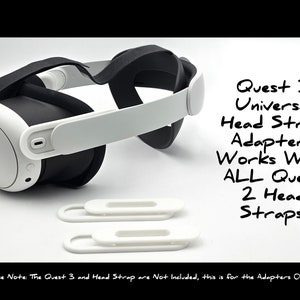 Meta Quest 3 Universal Head Strap Adapters - Use ANY Quest 2 Head Strap On Your Quest 3!