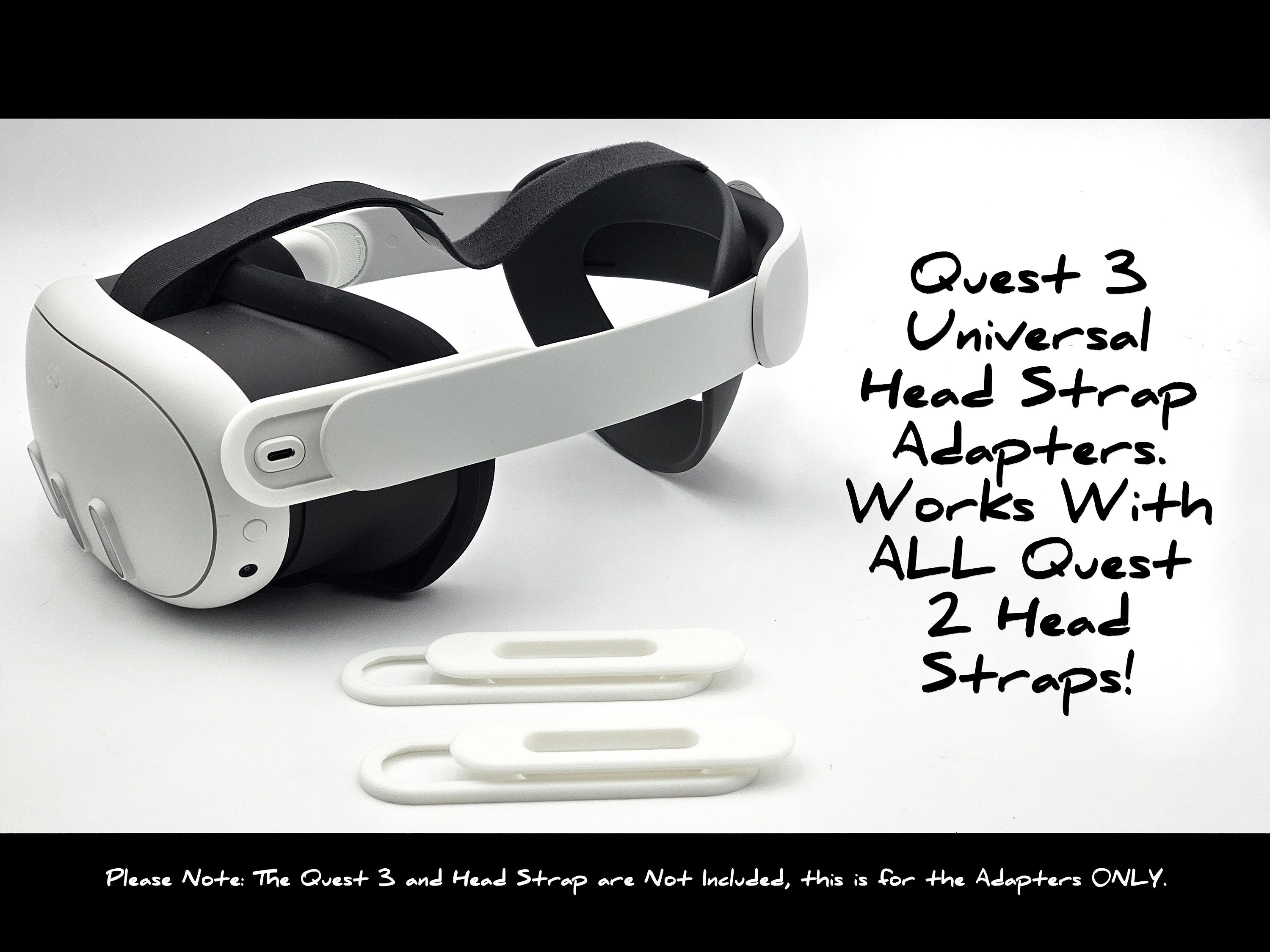 Meta Quest 3 Universal Head Strap Adapters Use ANY Quest 2 Head Strap on  Your Quest 3 