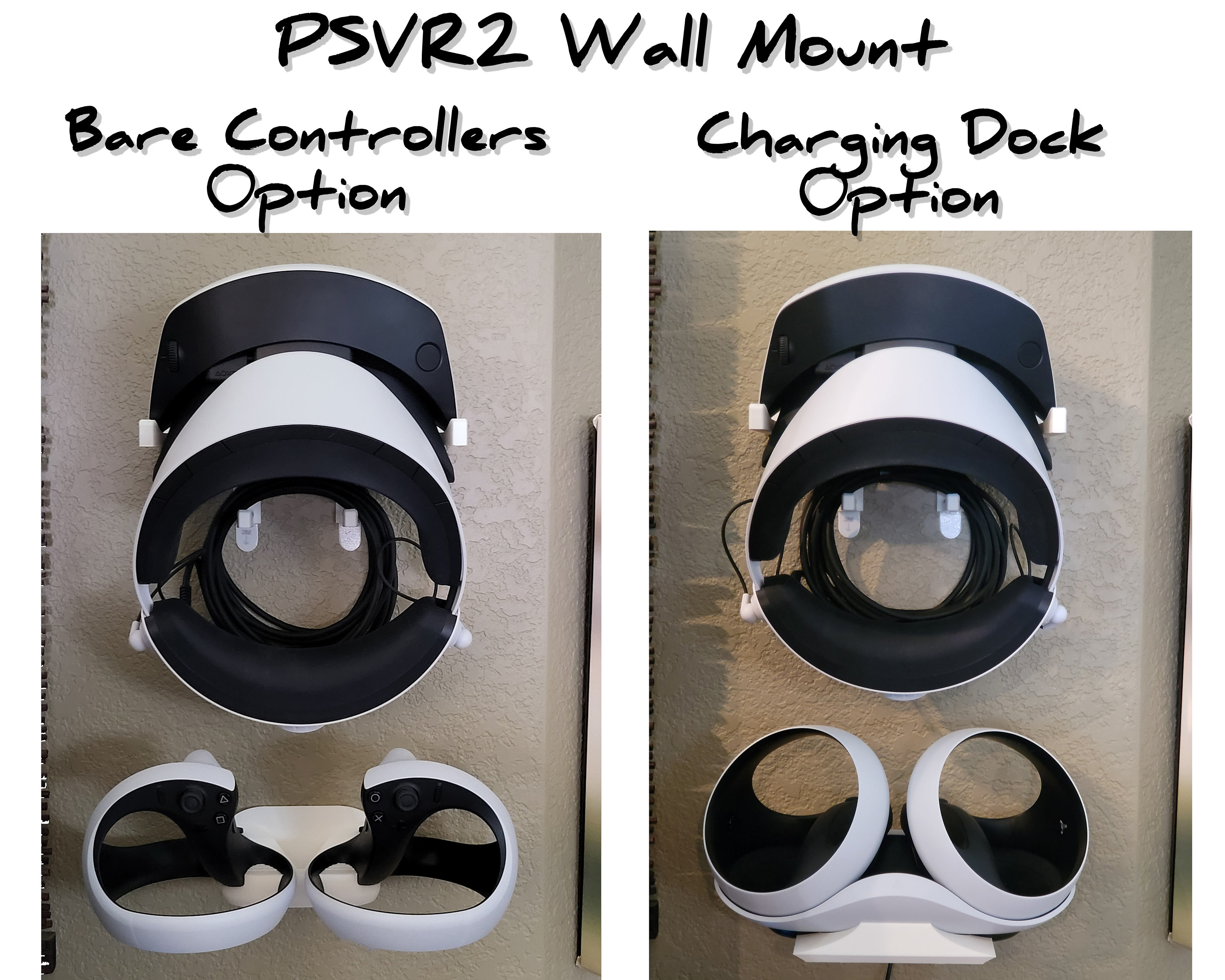 PSVR2 Wall Mount No Damage Command Strips or Screw Anchor Versions  Available. - Etsy