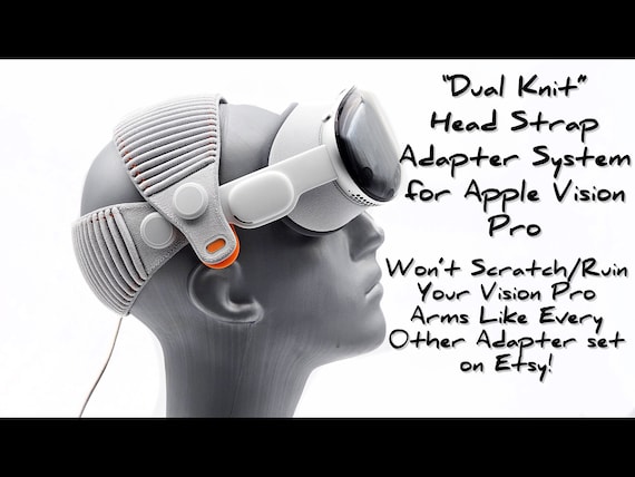 Dual Knit Head Band Adapter System for the Apple Vision Pro. Fully