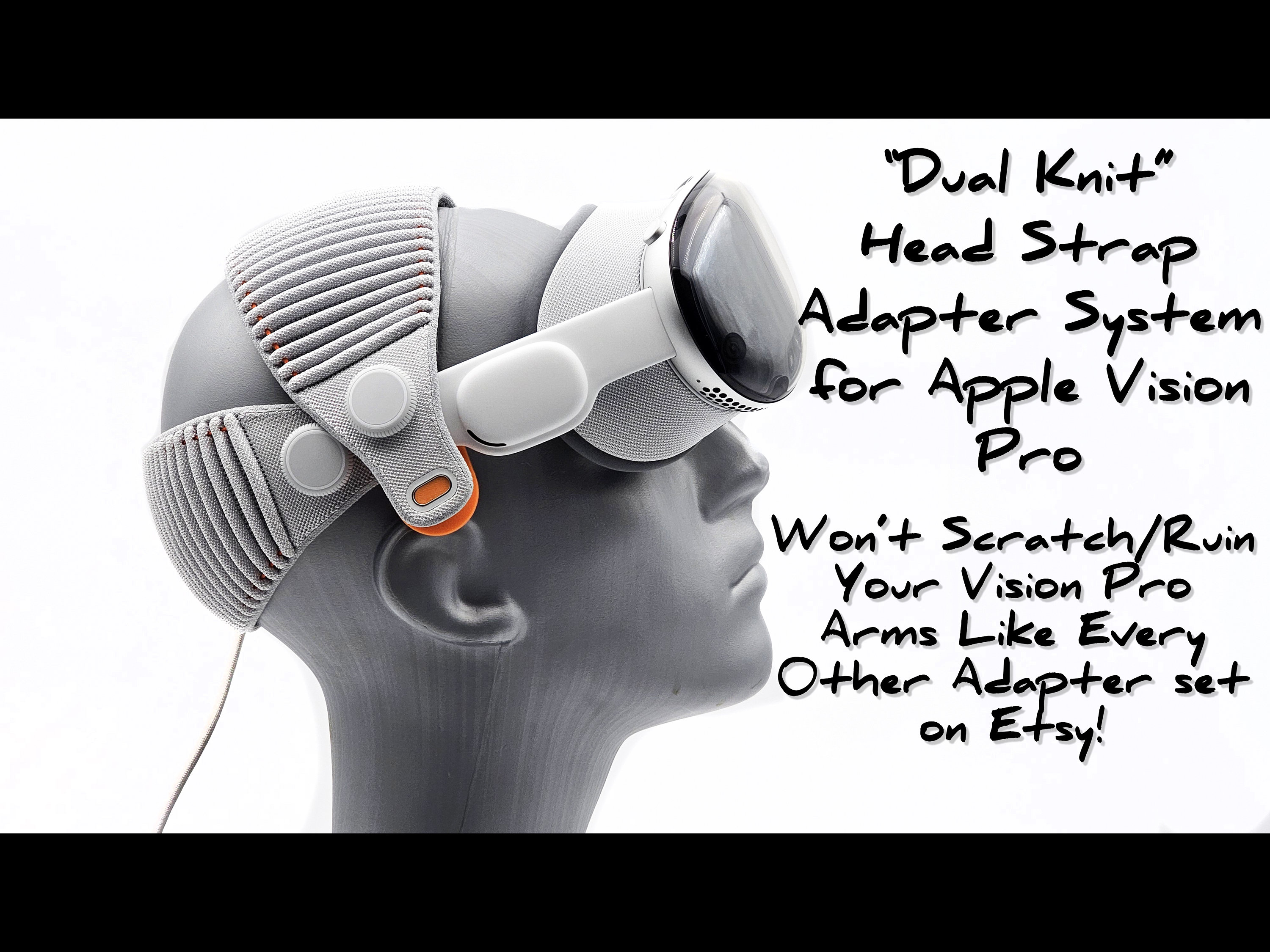 Dual Knit Head Band Adapter System for the Apple Vision Pro