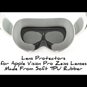 Puede incluir: Protectores de lentes grises para las lentes Zeiss de Apple Vision Pro. Hechos de goma TPU suave.