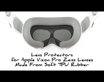 Puede incluir: Protectores de lentes grises para las lentes Zeiss de Apple Vision Pro. Hechos de goma TPU suave.