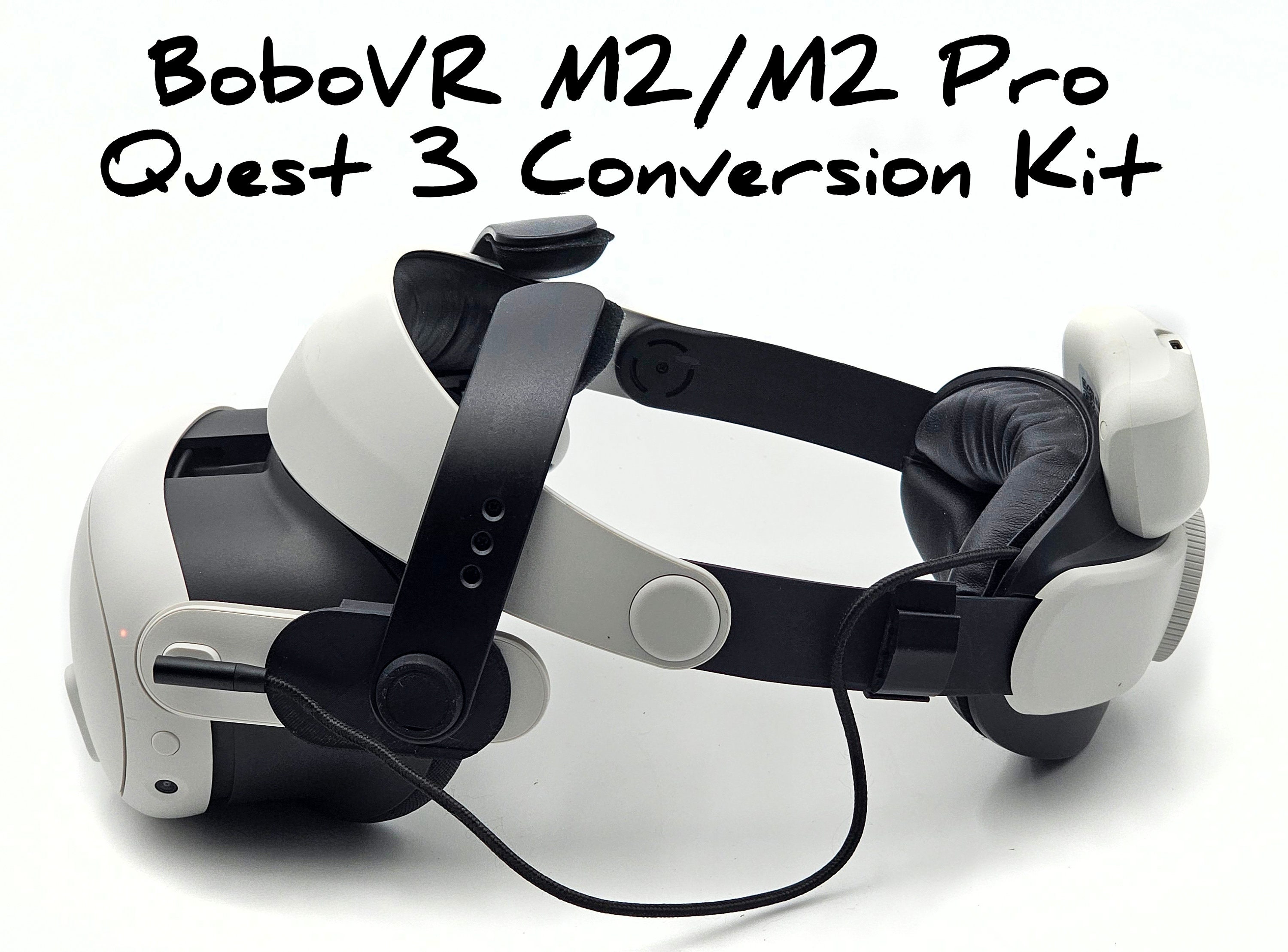 Quest 3 Bobovr M2 / M2 Pro Conversion Kit Use Your Old Bobovr M2 Halo Strap  on Your Quest 3 