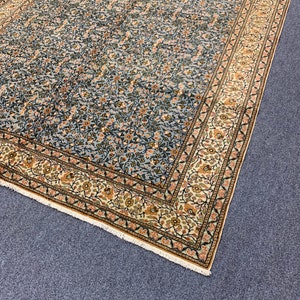 Anatolian Cappadocia wool rug 6.7’’ X 9.7’’ ft floral pattern rectangle handmade C-79