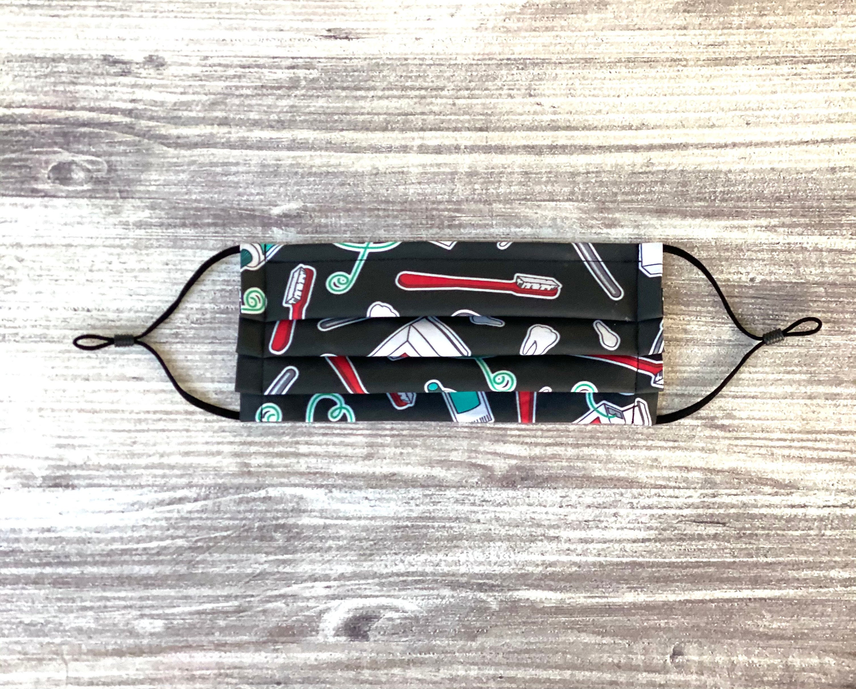 Dental Hygienist Dentist Cotton Face Mask Elastic Ear Loops Etsy