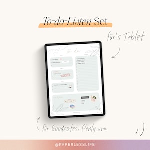Può includere: Un modello di planner digitale per tablet, con un elenco di cose da fare che include sezioni per "Top 1", "Top 2", "Top 3" e "Importante". Il modello include anche una sezione per appunti e una sezione per i risparmi. Il modello è progettato per essere utilizzato con app come Goodnotes e Penly.
