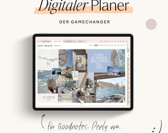 2026 Digitaler Planer Deutsch | Goodnotes Kalender "Der Gamechanger" | Beige
