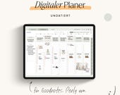 Digitaler Planer Deutsch Undatiert | iPad Kalender Goodnotes | Salbei