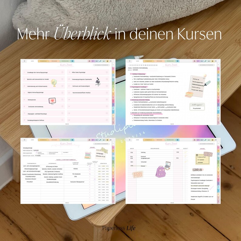 Digital Study Planner 2025/26 | Digital Semester Planner for Goodnotes, Penly, and more | Weekly Planner Purple (Without Daily Pages) image 4