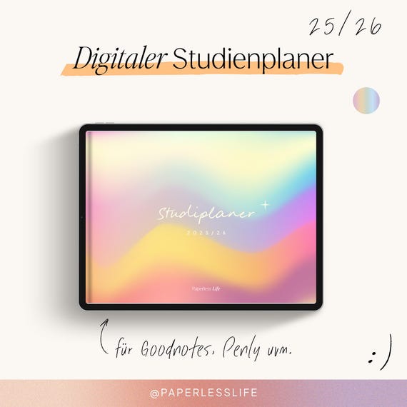Digitaler Studienplaner 2025/26 | Digitaler Semesterplaner für Goodnotes, Penly u.v.m. | Wochenplaner Lila  (Ohne Tagesseiten)