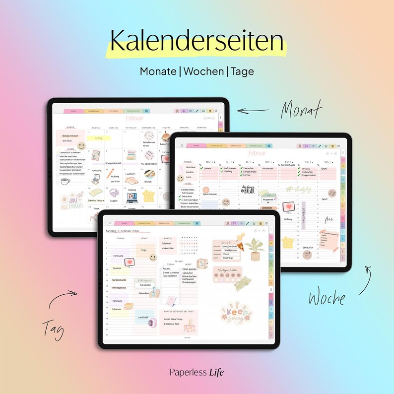 Digital Study Planner 2025/26 | Digital Semester Planner for Goodnotes, Penly, and more | Weekly Planner Purple (Without Daily Pages) image 7