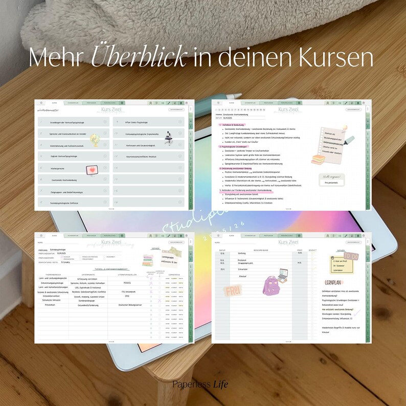 Digital Study Planner 2025/26 | Digital Semester Planner for Goodnotes, Penly, and more | With Apple Calendar Function | Sage image 5