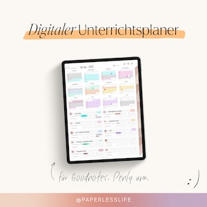 Digital lesson planner | Lesson planning with Goodnotes, Samsung Notes & Co. | Portrait format
