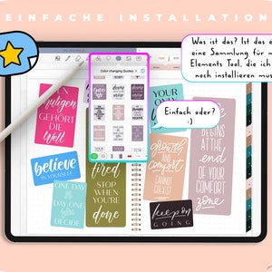 146 Color Changing Goodnotes Sticker Motivational Sticker // Only for ...