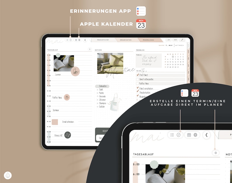 2024 Digitaler Planer Deutsch / GoodNotes Kalender iPad Der Gamechanger