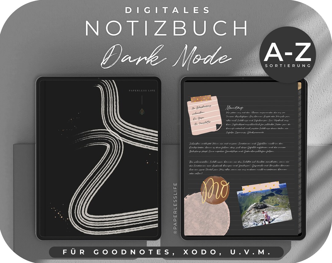 Digital Notebook A-Z Alphabet // Notebook Digital A-Z // Digital ...